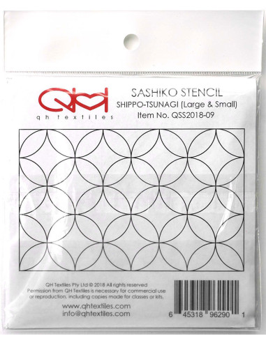 Set van 2 sjablonen voor sashiko stencil - Shippo-Tsunagi