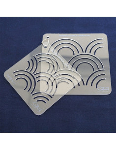 Set van 2 sjablonen voor sashiko stencil - Seikai-Ha