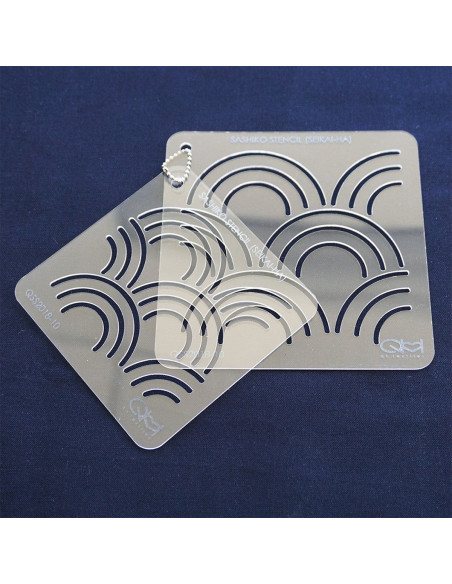 Set van 2 sjablonen voor sashiko stencil - Seikai-Ha