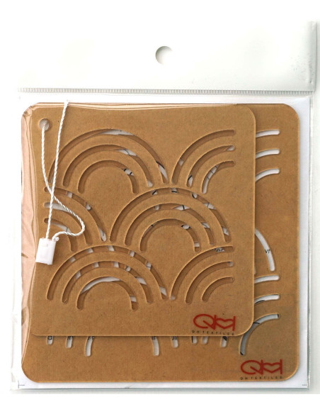 Set van 2 sjablonen voor sashiko stencil - Seikai-Ha