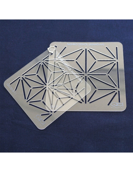 Set van 2 sjablonen voor sashiko stencil - Asano-Ha