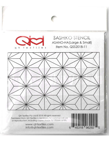 Set van 2 sjablonen voor sashiko stencil - Asano-Ha