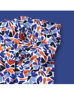 Viscose crêpe stof Petra Leia - Blauw