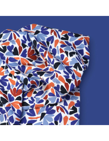 Viscose crêpe stof Petra Leia - Blauw
