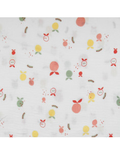 Dubbel gaze fantasie stof - Fruit 2