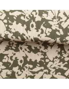 Fantasie viscose stof - Abstract kaki