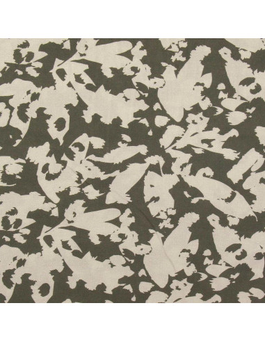 Fantasie viscose stof - Abstract kaki
