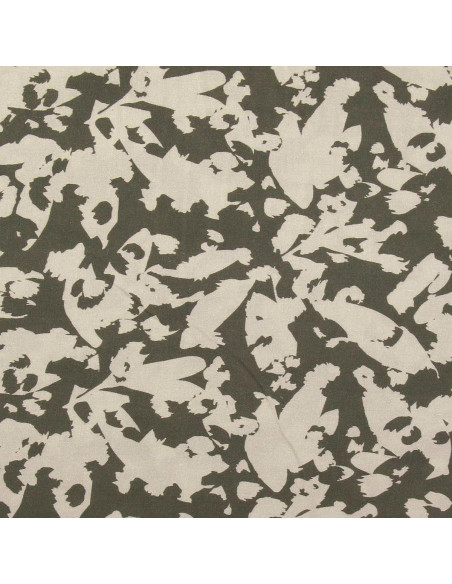 Fantasie viscose stof - Abstract kaki