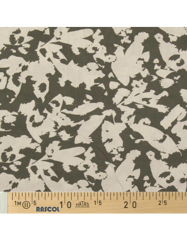 Fantasie viscose stof - Abstract kaki