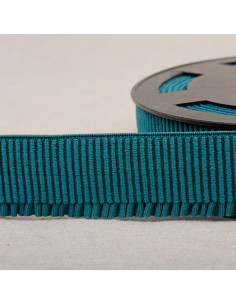 Elastische boordstof voor rok - Blauwgroen