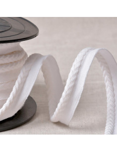 Chevron paspelband - Wit