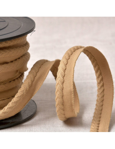 Chevron paspelband - Beige