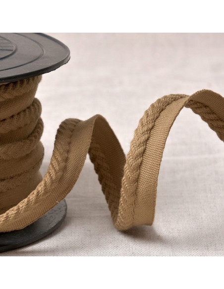 Chevron paspelband - Oud goud