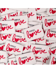 Set van 5 geweven labels - Only Love