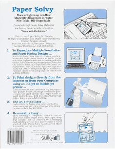 Set van 11 vellen wateroplosbare en bedrukbare stabilisator Sulky Paper Solvy 2