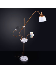Staande lamp met loep, plateau en telefoonhouder Daylight Anita