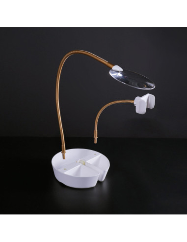 Staande lamp met loep, plateau en telefoonhouder Daylight Anita