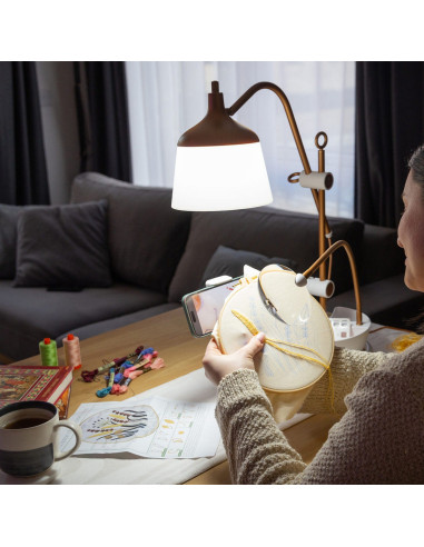 Lamp op tafel met loep, plateau en telefoonhouder Daylight Anita