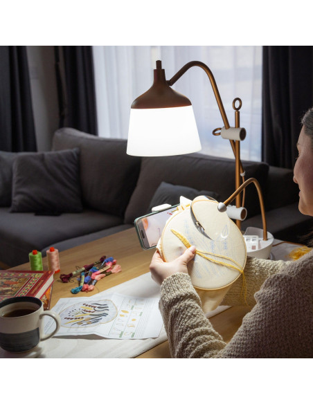 Lamp op tafel met loep, plateau en telefoonhouder Daylight Anita