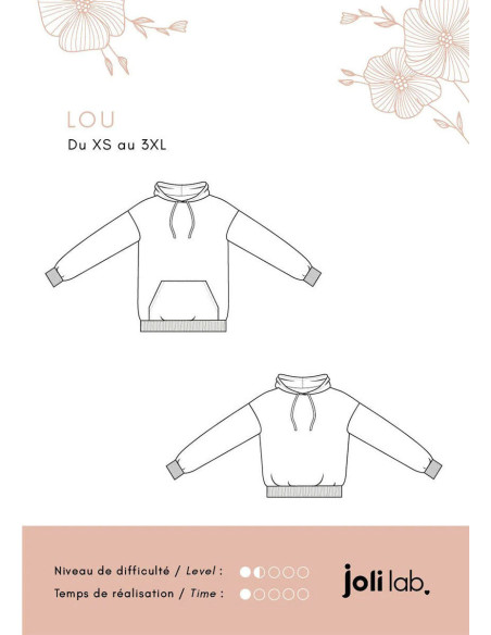 Lou hoodie patroon - Joli Lab