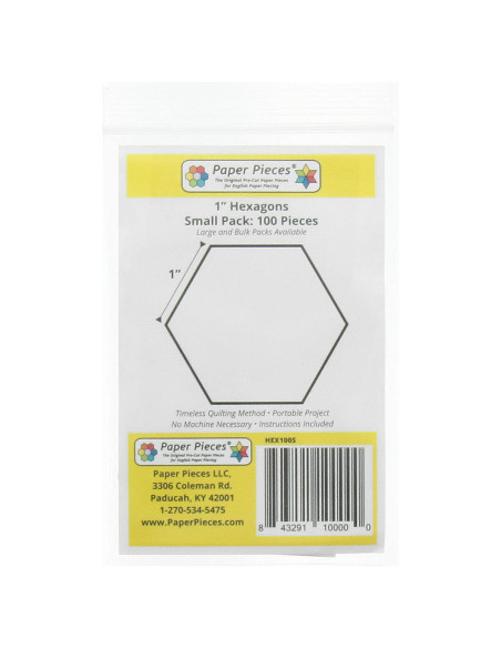 Set van 100 hexagon Paper Pieces 1in