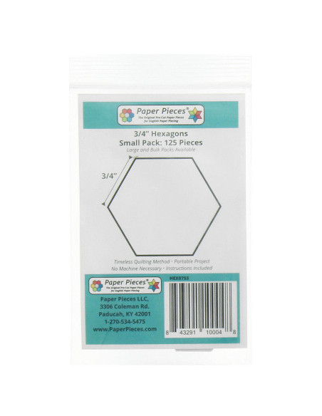 Set van 125 hexagonen Paper Pieces 3/4in
