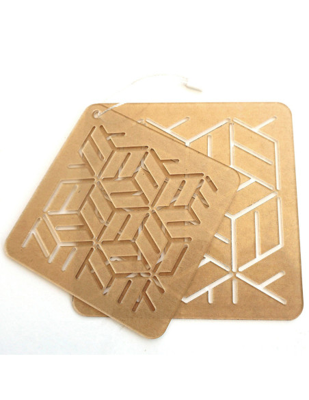 Set van 2 sjablonen voor sashiko stencil - Yose-Gi