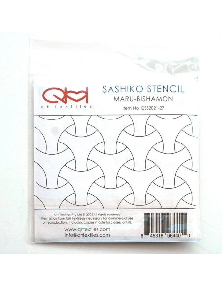 Set van 2 sjablonen voor sashiko stencil - Maru-Bishamon