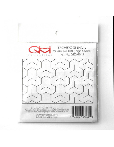 Set van 2 sjablonen voor sashiko stencil - Bishamon-Kikko