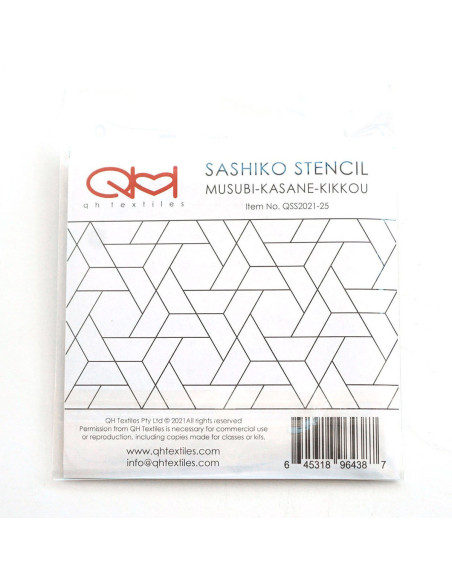 Set van 2 sjablonen voor sashiko stencil - Musubi-Kasane-Kikkou