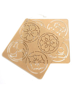 Set van 2 sjablonen voor sashiko stencil - Ka-mon
