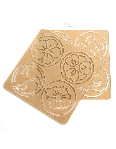 Set van 2 sjablonen voor sashiko stencil - Ka-mon