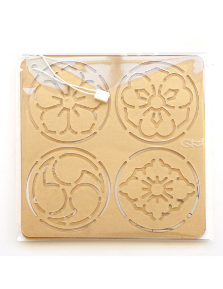 Set van 2 sjablonen voor sashiko stencil - Ka-mon