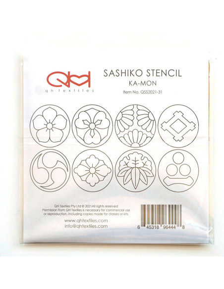 Set van 2 sjablonen voor sashiko stencil - Ka-mon
