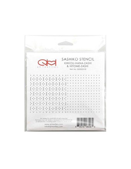 Set van 2 sjablonen voor sashiko stencil - Kikkou-Hana-Zashi & Hitome-Zashi
