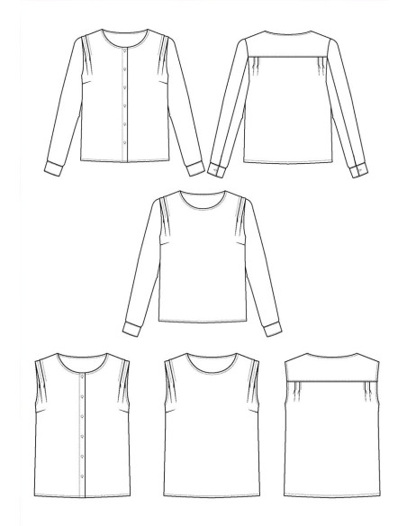 Bellini blouse patroon - Maison Fauve
