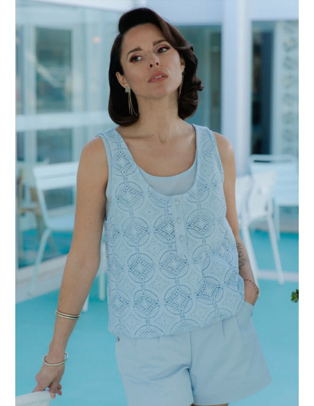 Spritz tanktop patroon - Maison Fauve