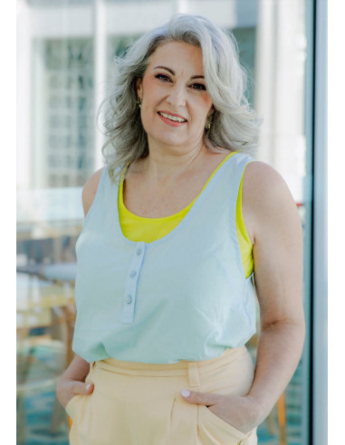 Spritz tanktop patroon - Maison Fauve