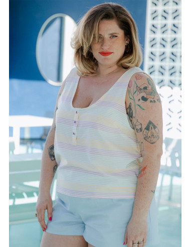 Spritz tanktop patroon - Maison Fauve