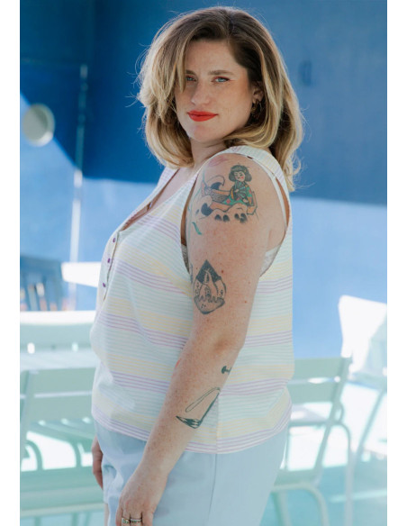 Spritz tanktop patroon - Maison Fauve