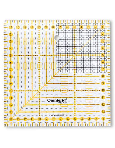 Omnigrid patchwork liniaal raster 15 x 15 cm