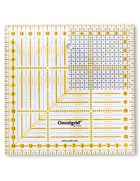 Omnigrid patchwork liniaal raster 15 x 15 cm