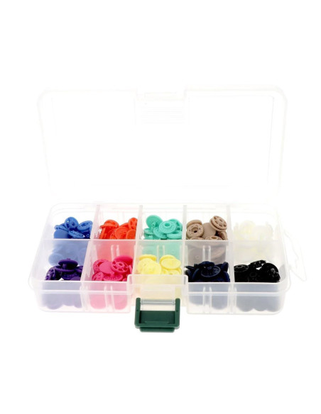 Doos met 80 magische drukknopen zonder tang 13 mm