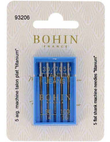 Titanium naaimachinenaalden speciaal voor jeans Bohin