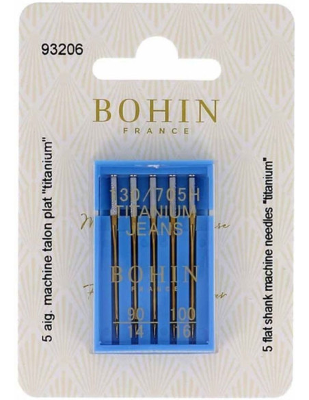 Titanium naaimachinenaalden speciaal voor jeans Bohin