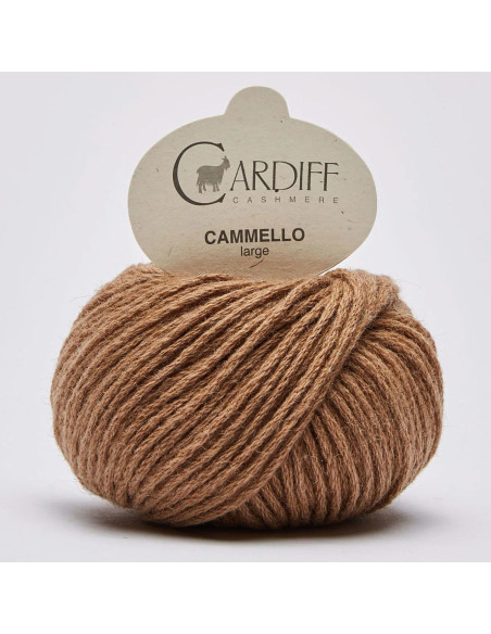 Grote Cardiff Cashmere Kameelwol