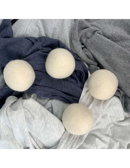 Set van 4 droogballen van wol voor de droger