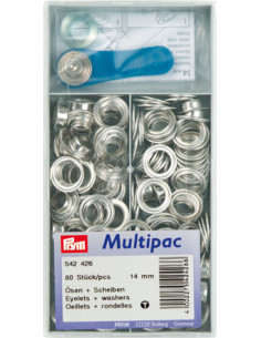 Multipack van 80 nestelringen met ringen 14 mm - Zilver