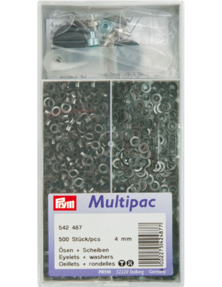Multipack van 500 oogjes met ringen 4 mm - Zwart