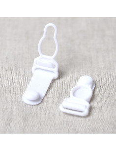 Set van 4 jarretelhouders van plastic - Wit